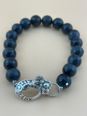 King Baby Studio 925 Silver Obsidian Bracelet Toggle Clasp USA